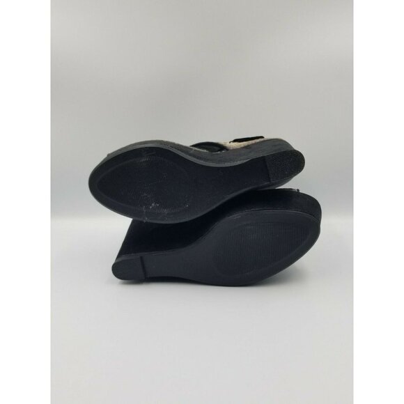 ROCK REPULIC DYLAN PEEP TOE WEDGE SANDALS WOMENS SIZE 7 FAUX SNAKE SKIN & SUEDE - Picture 4 of 12